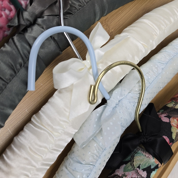 Floral, Satin, and Crochet Padded Hangers Set - Picture 7 of 9